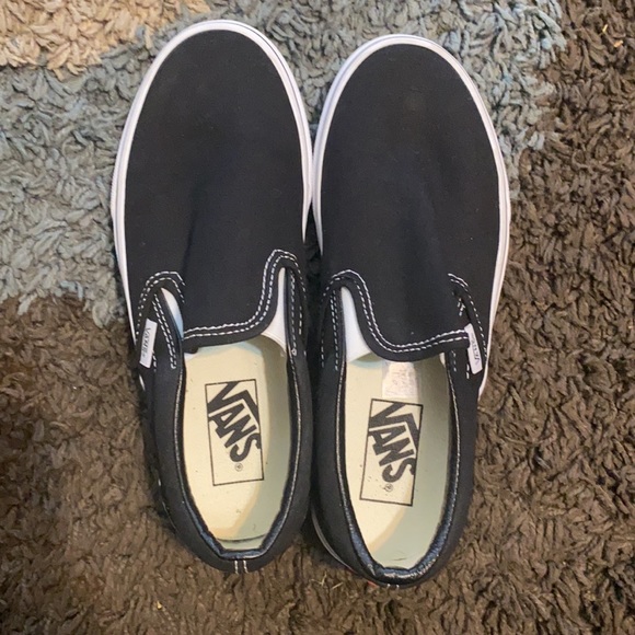 Black slip on vans. Woman’s size 7. - Picture 3 of 4